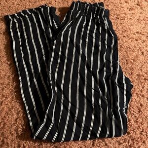 Brandy Melville Black and White Striped Joggers